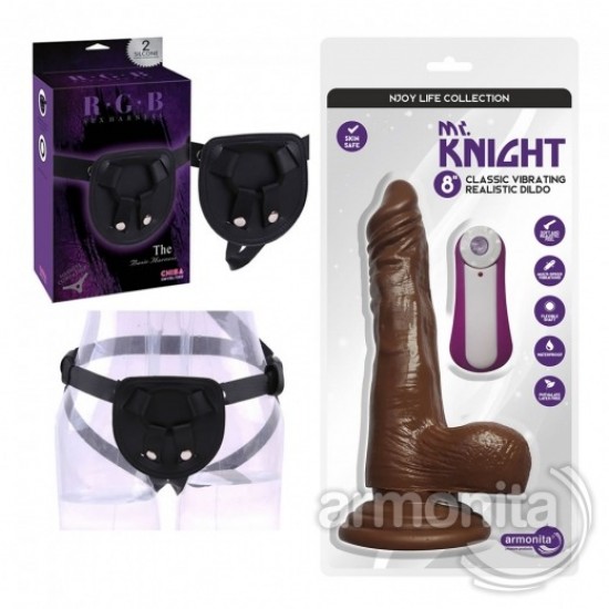 Realistik Latin Titreşimli Belden Bağlamalı Dildo