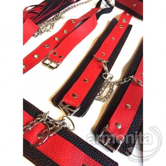 Fetiş Fantezi Serisi 7 Parça Mükemmel Deri Set