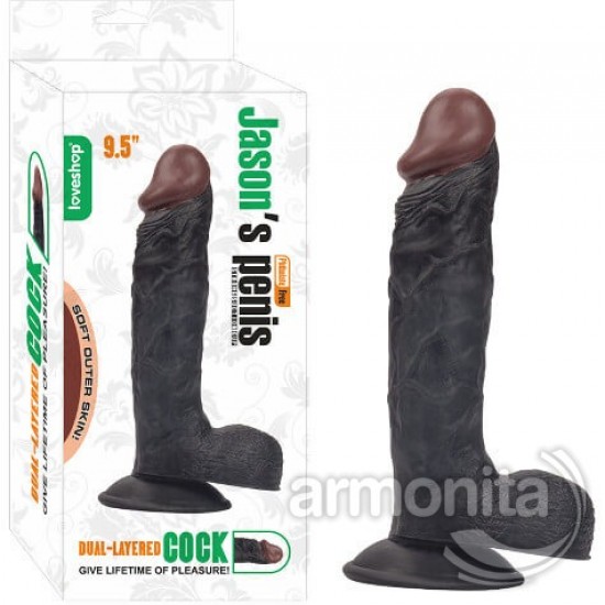 Jasons Kalın Zenci Vantuzlu Yapay Dildo