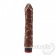 Realistik Mantar Başlı Brown Vibratör Penis