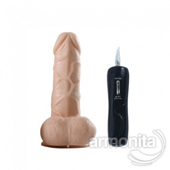 Super Man Titreşimli Döner başlı Realistik Penis 