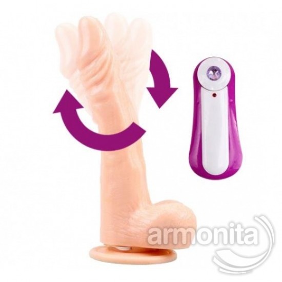 James Deen Realistik Döner Başlı Titreşimli Yapay Dildo