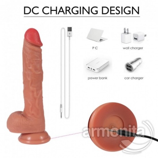 İleri Geri Hareketli Uzaktan Kumandalı Şarjlı Realistik Dildo
