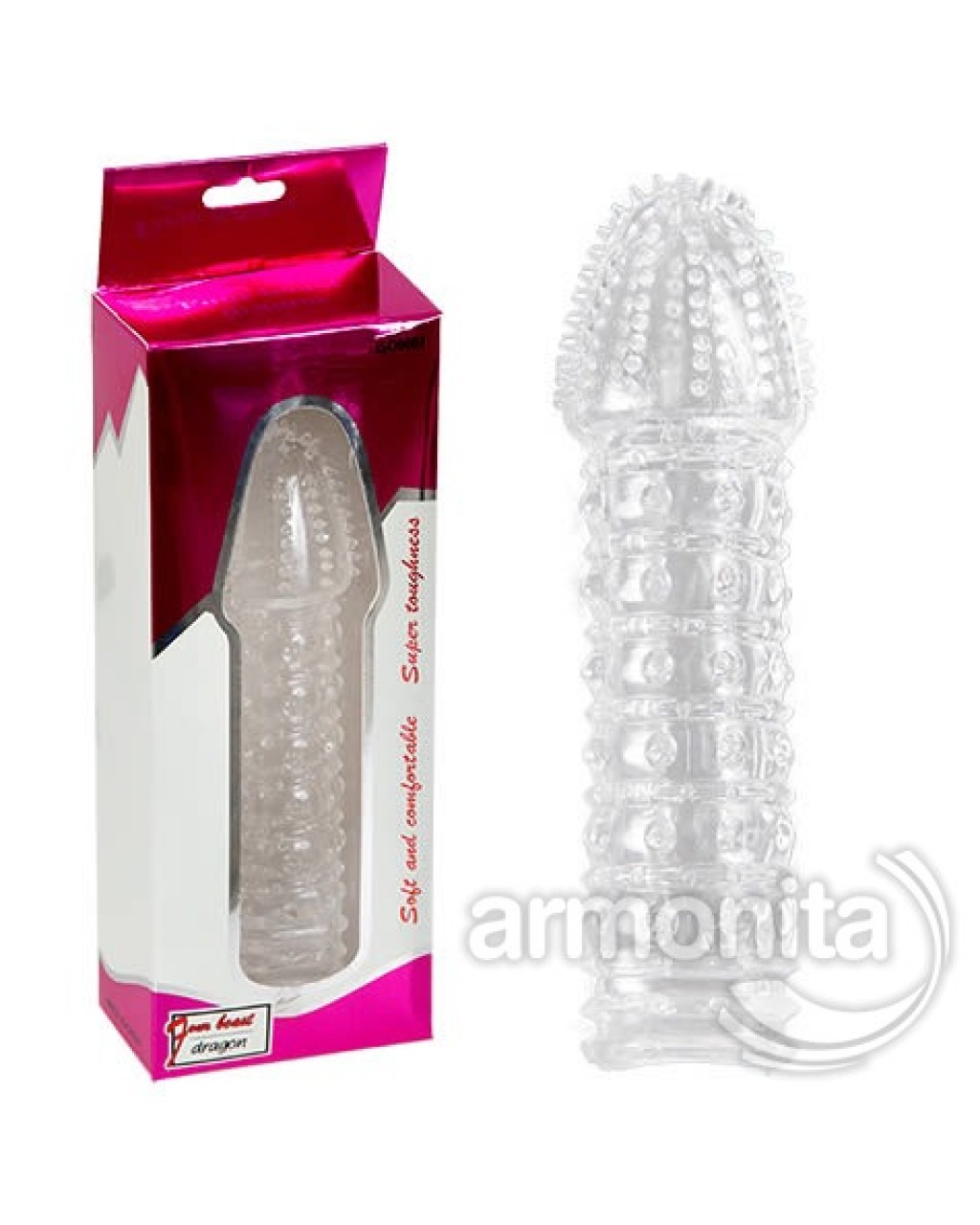 Dragon Tırtıklı Şeffaf Silikon Penis Kılıfı