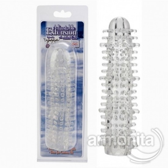 Tırtıklı Şeffaf Uzatmalı Penis Kılıfı