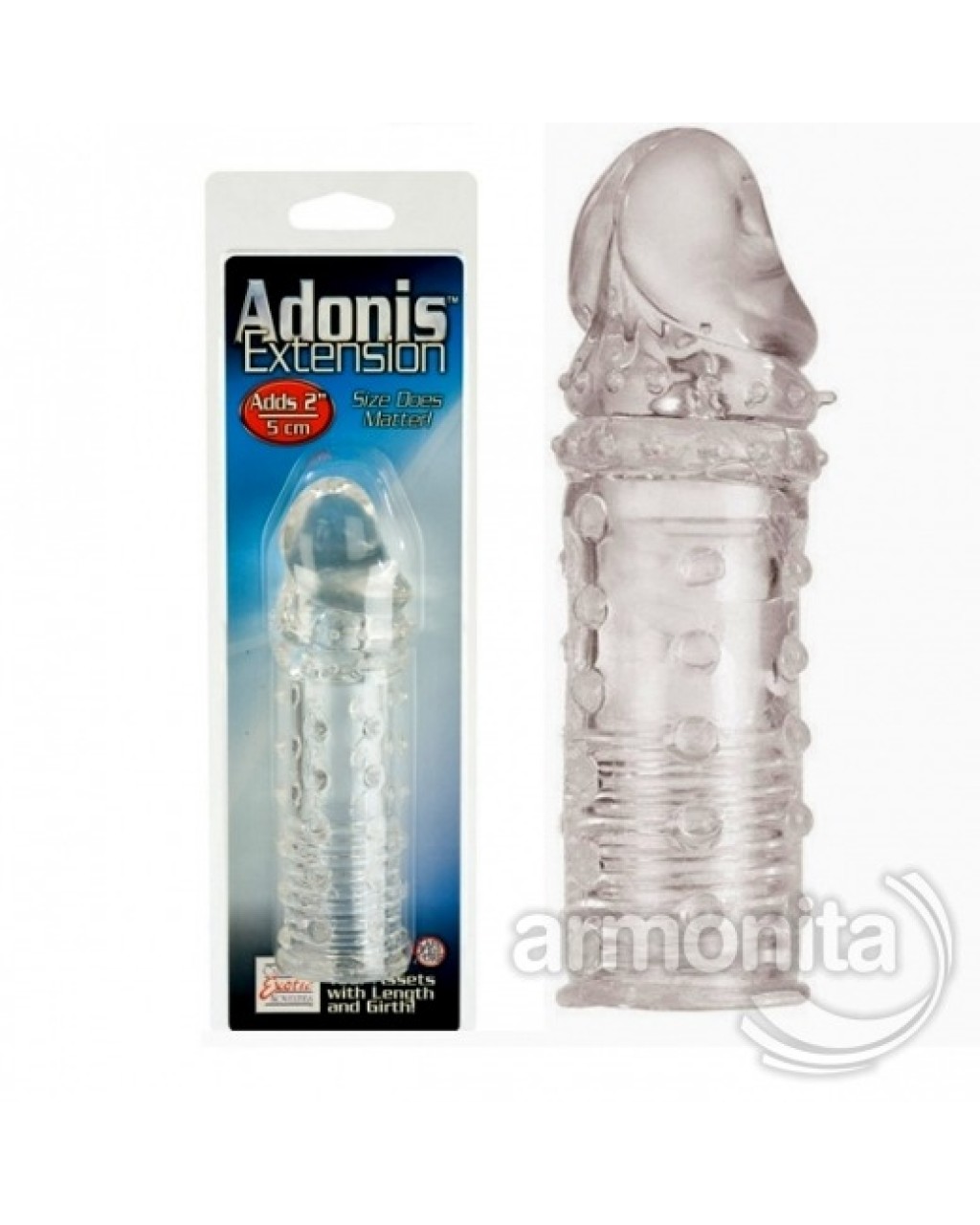 Adonis Şeffaf Uzatmalı Penis Kılıfı