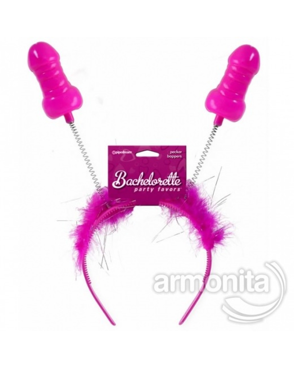 Pembe Tüylü Minik Penis Antenli Taç