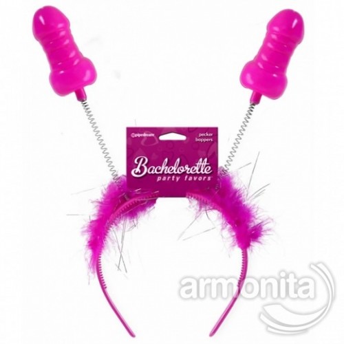Pembe Tüylü Minik Penis Antenli Taç