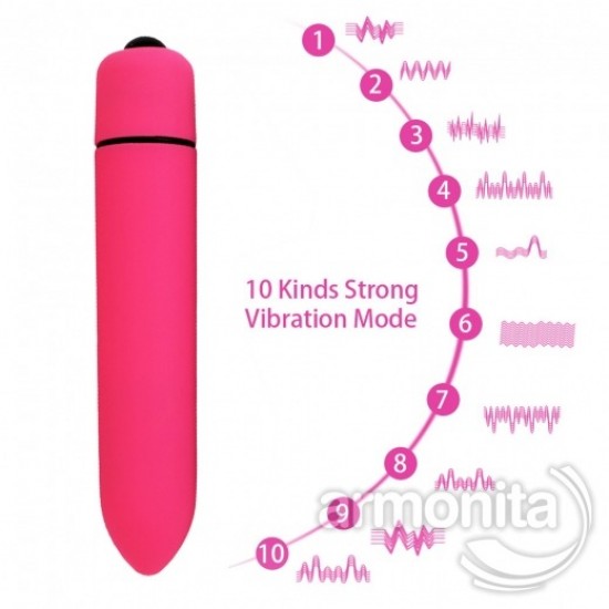 Mini 10 Mod Titreşimli Pembe Metal Orgazm Vibratörü