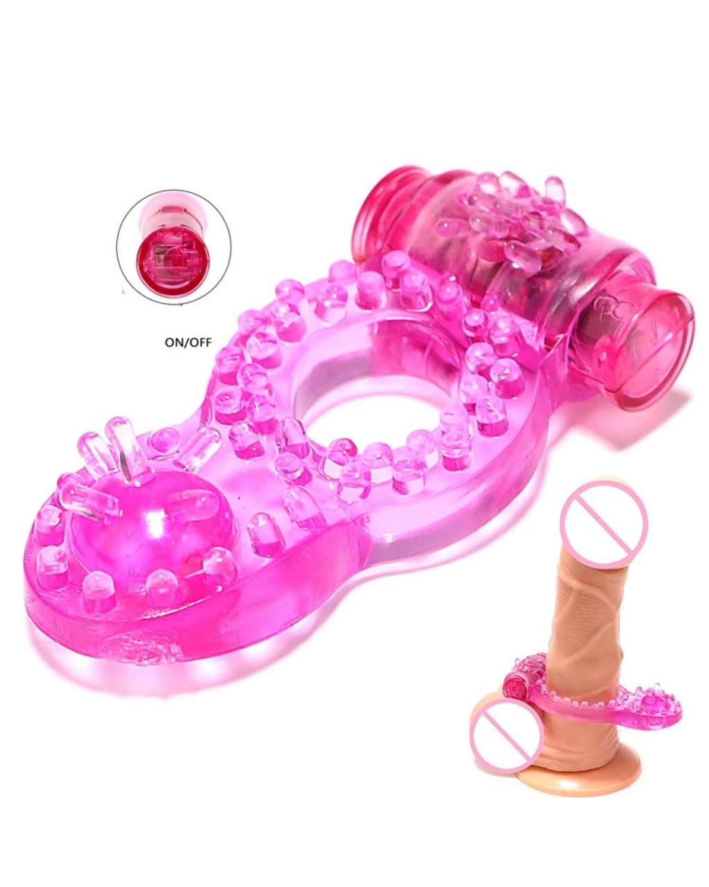 Titreşimli Çoklu Uyarıcı Silikon Penis Yüzüğü