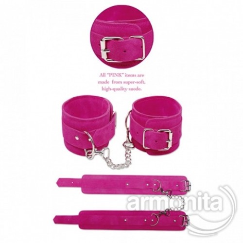 Süet Pembe El ve Ayak Kelepçesi