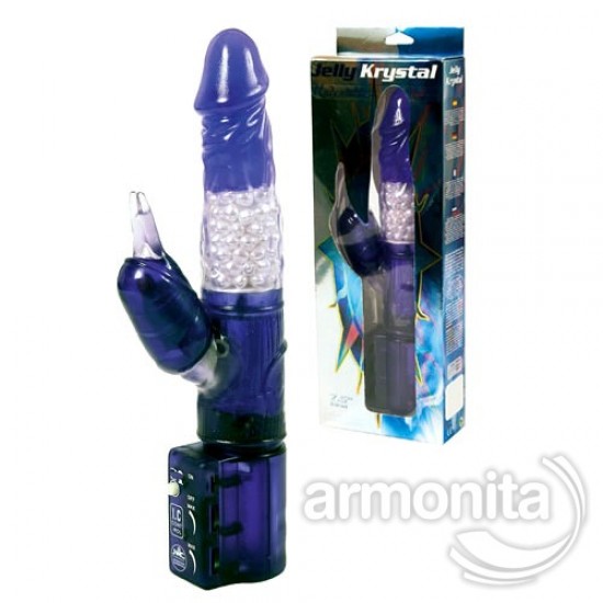 Döner Başlı Bilyalı Penis Jelly Krystal Döner Başlı Bilyalı Penis Jelly Krystal