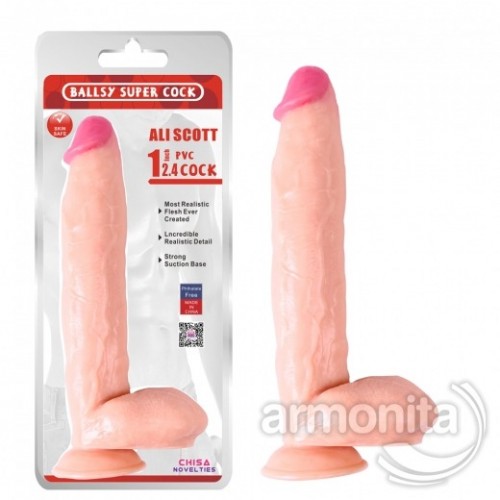 Realistik Vantuz Tabanlı Uzun Penis 