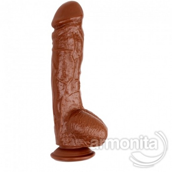 Damarlı Kalın 10 Inch Realistik Latin Dildo
