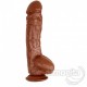 Damarlı Kalın 10 Inch Realistik Latin Dildo