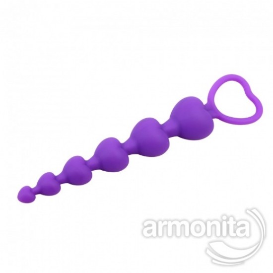 Anal Renkli Kalp Sıralı Dolgu Boncuklar