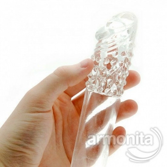 Silikon Dolgulu Uzatmalı Penis Kılıfı