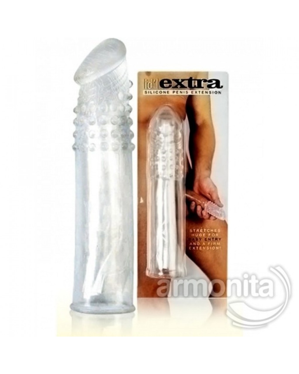 Silikon Dolgulu Uzatmalı Penis Kılıfı