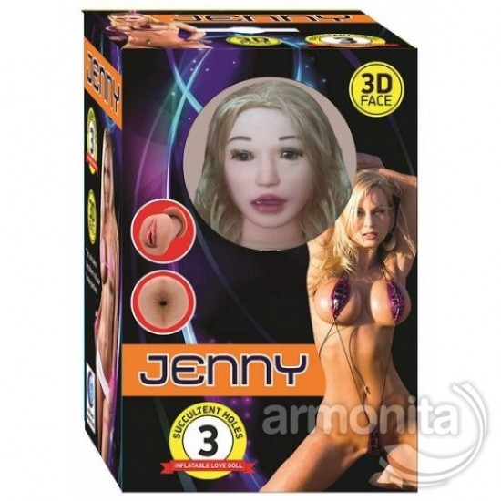 Jenny Kumral 3 işlevli Sesli Realistik Şişme Manken