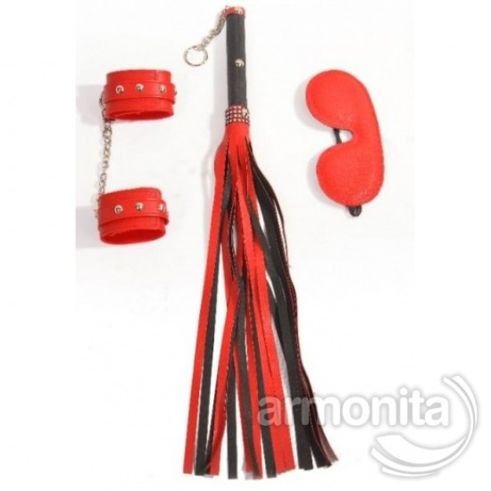 Deri Fetiş Kelepçe ve Göz Bandı