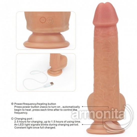 Anthony Natural Çift Katmanlı Dönerbaşlı Realistik Dildo