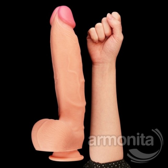 Çift Katmanlı Et Doku Damarlı Kalın Realistik Dildo