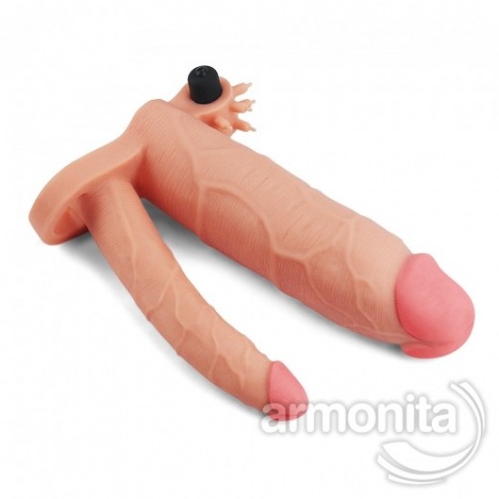 Pleasure X Tender Titreşimli Double Penis Kılıfı