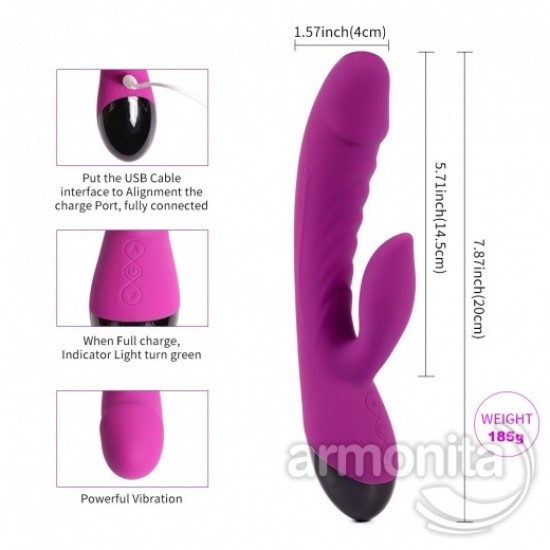 Huan Yan 10 Fonksiyonlu Şarjlı Medikal Silikon Vibratör